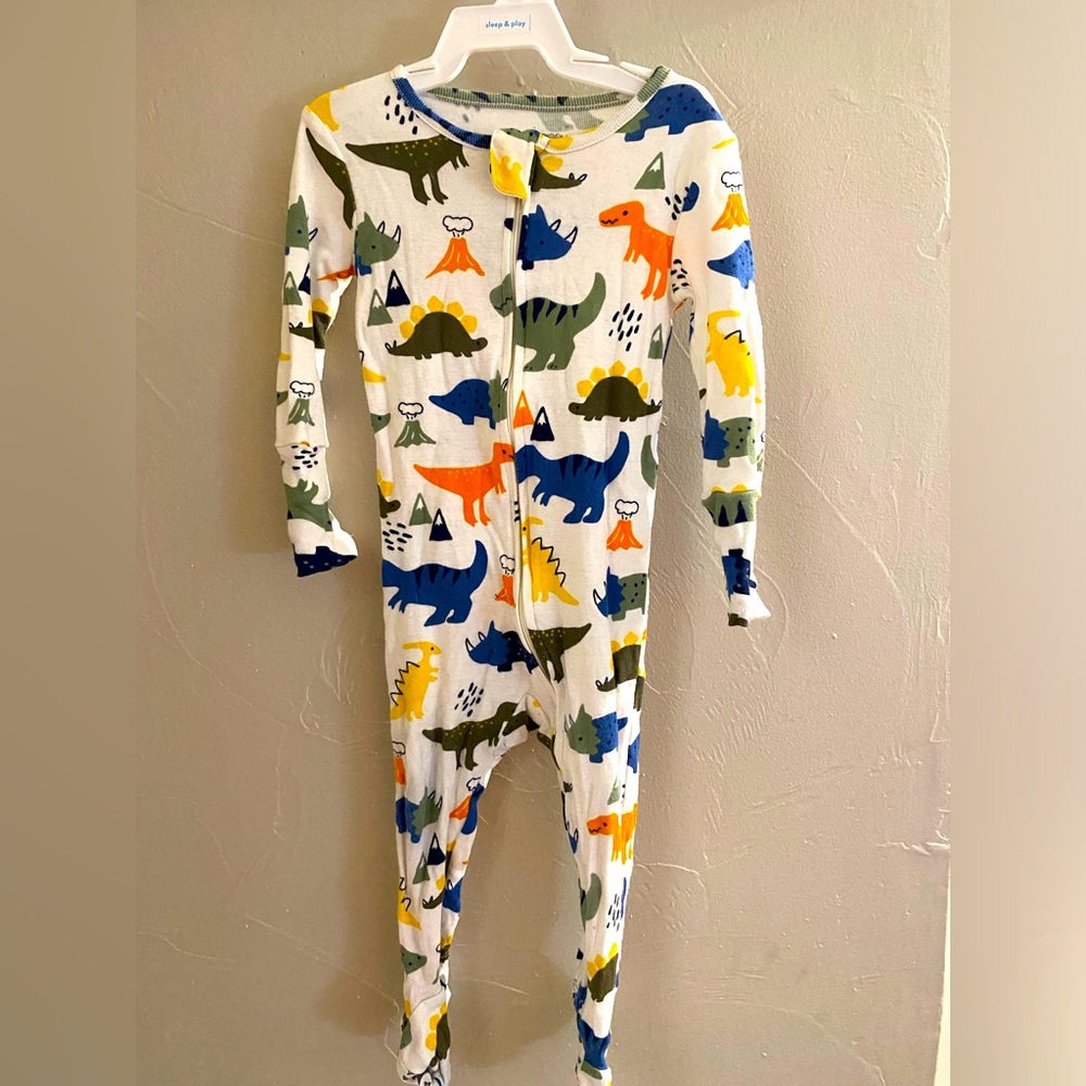 Mac and Moon Footed Dinosaur PJs
